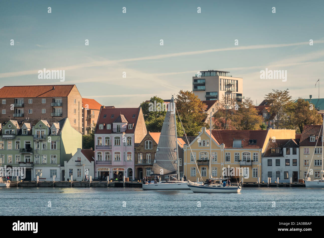 Panorama de l'ancien Soenderborg city dans le sud du Jutland, Danemark Banque D'Images