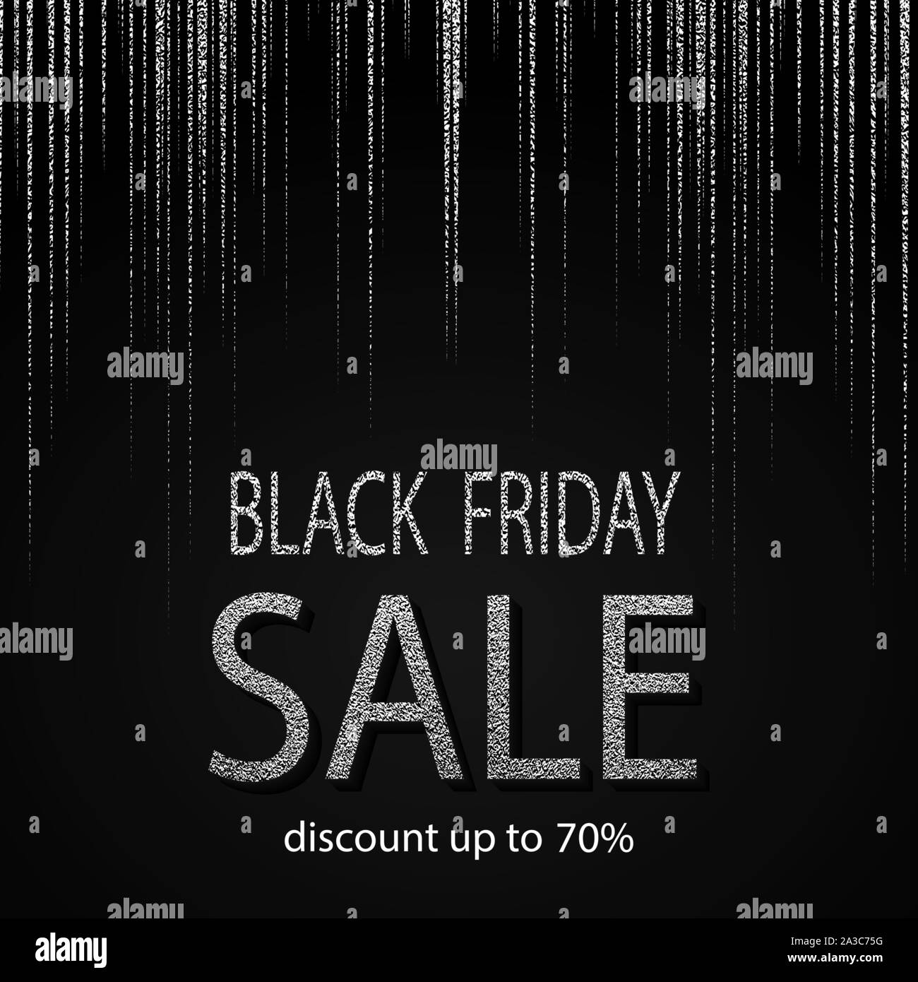 Le vendredi noir vente inscription modèle. Vendredi noir vente argent décoration bannière. Vector illustration. Illustration de Vecteur