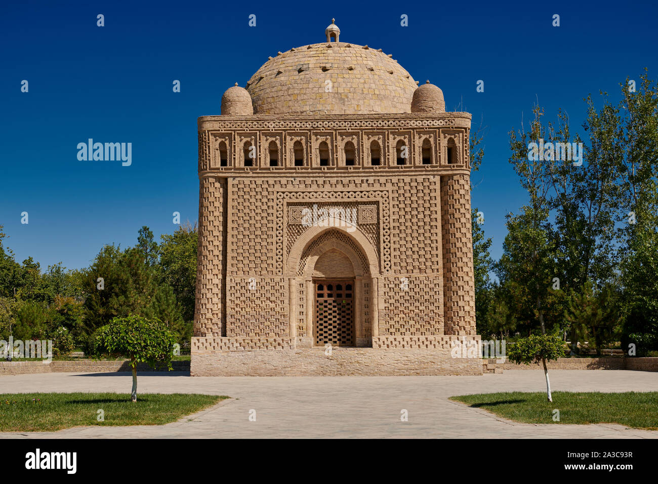 Le Mausolée d'Ismail Samani, Ismoil Somoniy maqbarasi, Boukhara, Ouzbékistan, l'Asie centrale Banque D'Images