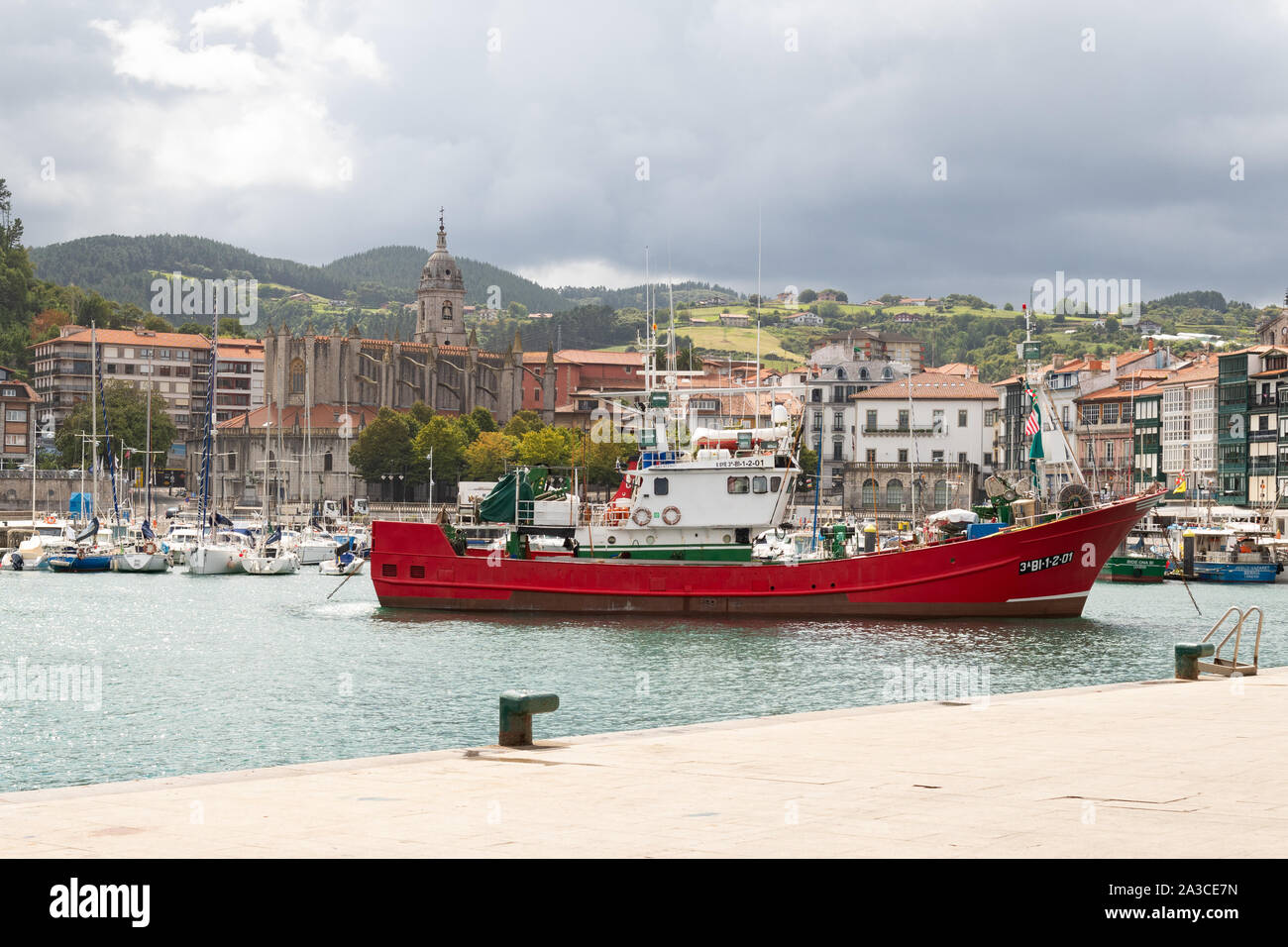 Port de pêche de Lekeitio, Gascogne, Pays Basque, Espagne, Europe Banque D'Images