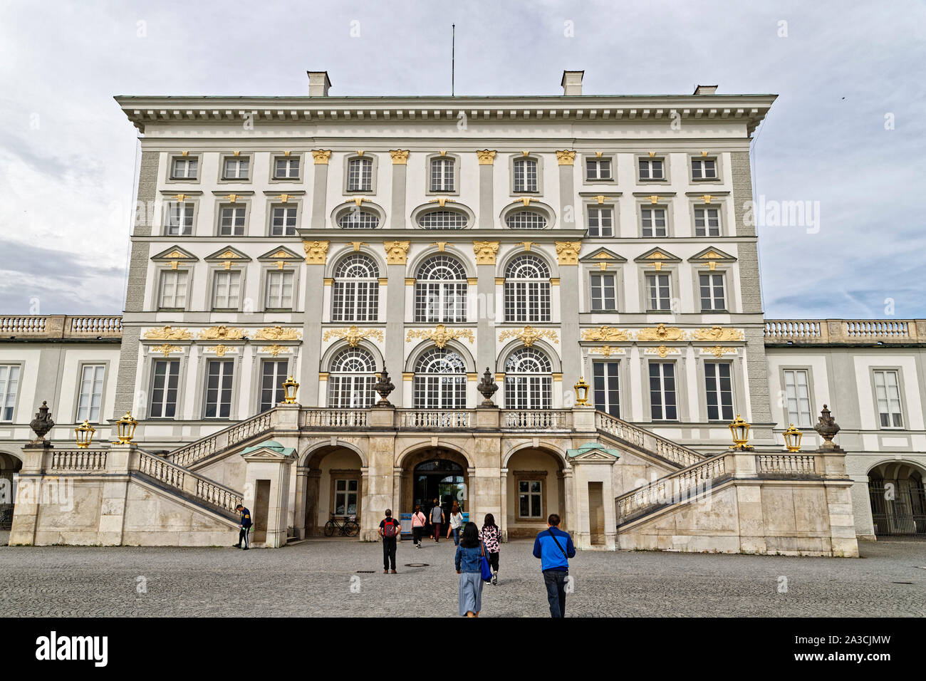 Munich, Allemagne. 6 Août, 2019. Le Palais Nymphenburg était autrefois la résidence d'été du prince-électeurs et des rois de Bavière Banque D'Images