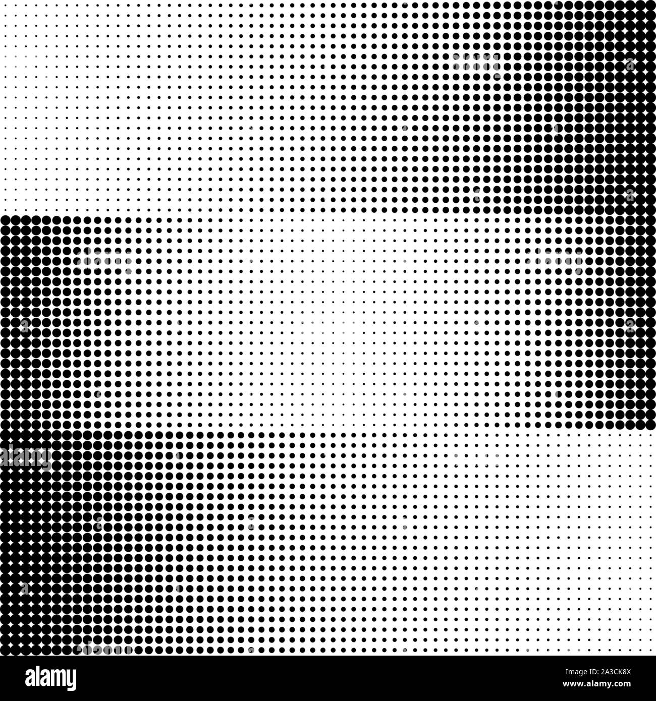 Points noirs et blancs. Effet de lumière. Background avec des points . La conception de points de trame. Vector objet isolé pour site web, Affiches, cartes Illustration de Vecteur