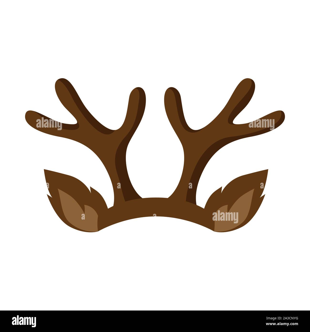 Joyeux Noël hat avec cornes de renne. Illustration de Vecteur