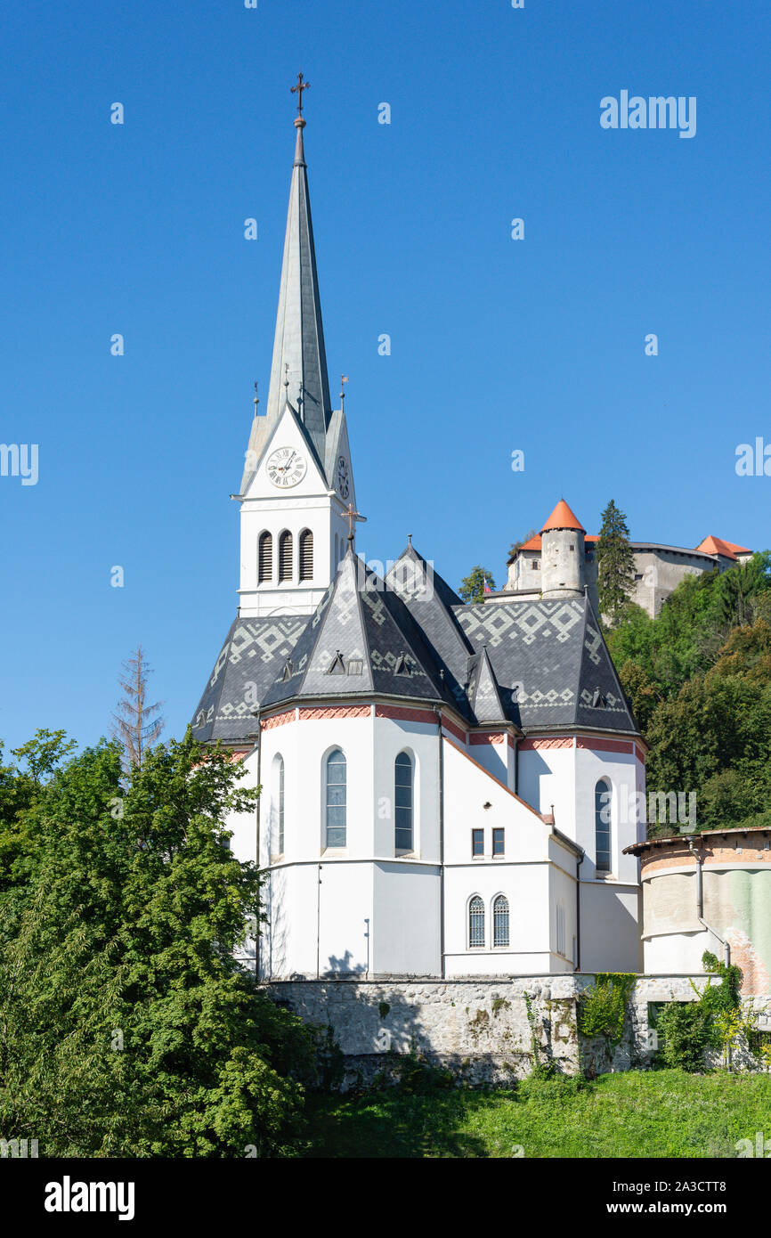 L'église paroissiale de St Martina (St Martin), Bled, Slovénie, Région Banque D'Images