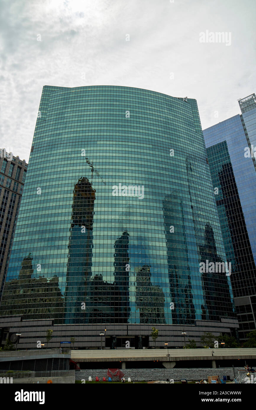 Profil de côté 333 bâtiment wacker drive Chicago Illinois Etats-Unis d'Amérique Banque D'Images