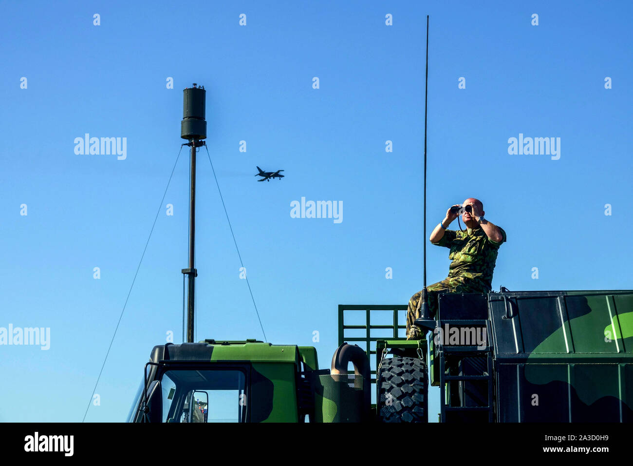 Radar passif Vera S/M soldat de l'armée tchèque Banque D'Images
