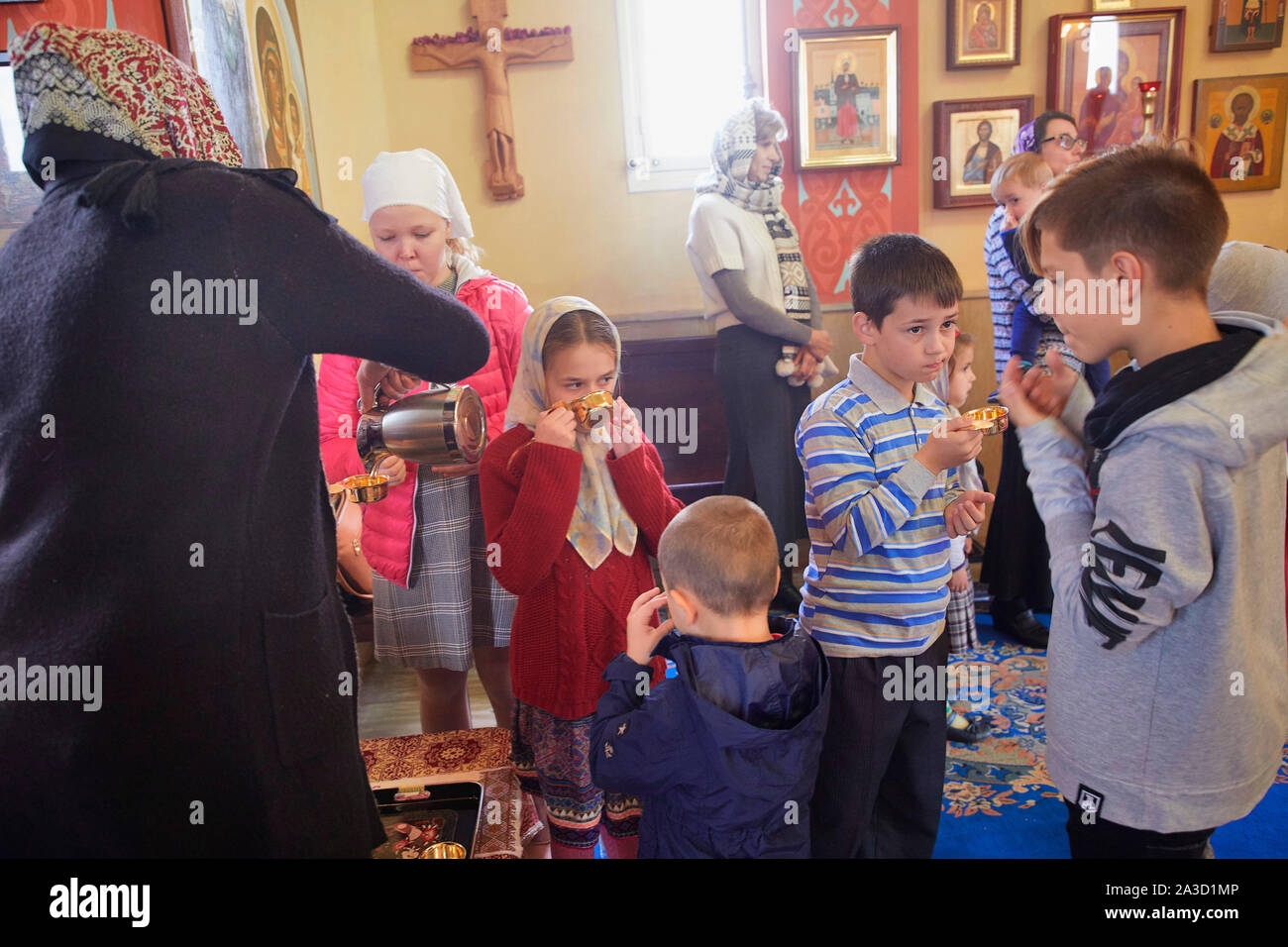 Maroc Rabat Fédération des chrétiens orthodoxes dans l'église 10-12-2017 photo Jaco Claude Rostand Banque D'Images