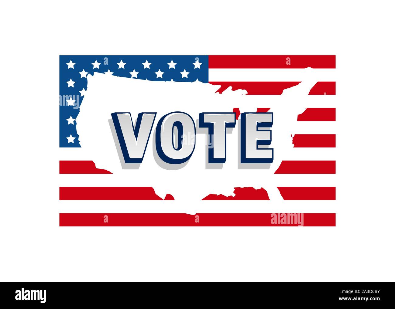 2020 Vote en USA président américain banner Illustration de Vecteur