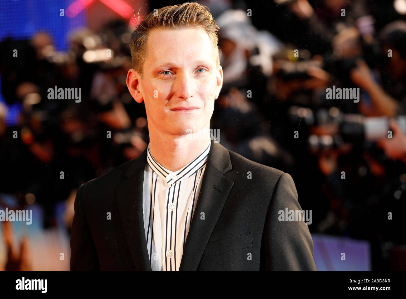 Tom Harper participant à la UK Premiere de l'aéronautes dans le cadre de la BFI London Film Festival 2019 qui a eu lieu à l'odéon Luxe, Leicester Square à Londres. Banque D'Images