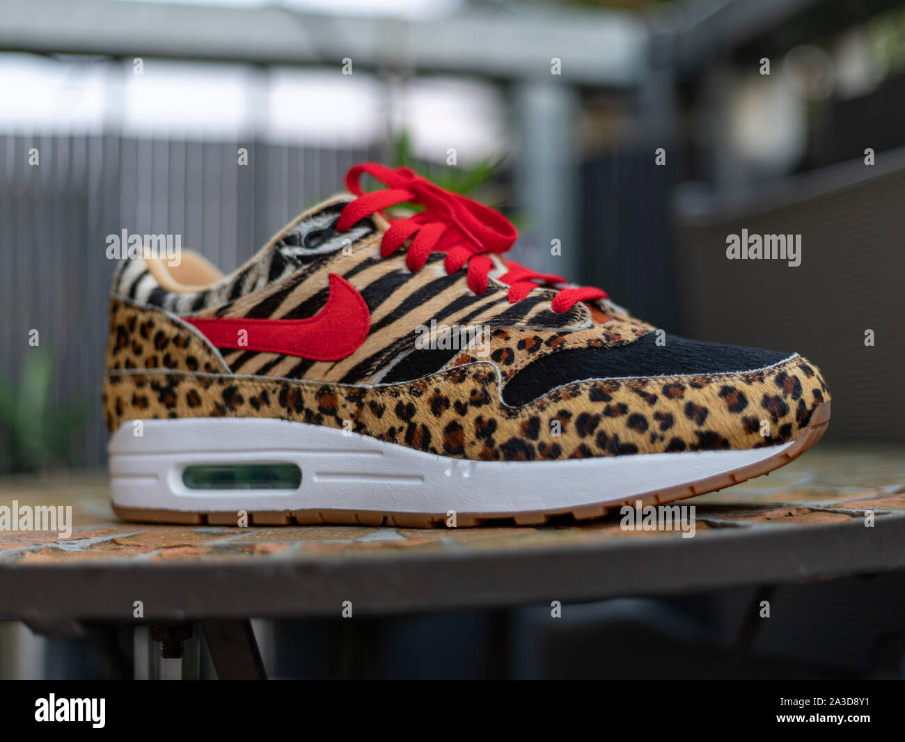 Nike Air Max 1 Atmos, Animal Safari Air Max, Nike Air Max, Nike Air Max  Safari 1 limited, red laces, Sneakercollector Schuhsammler, Nike Air max,  l'Atmo Photo Stock - Alamy