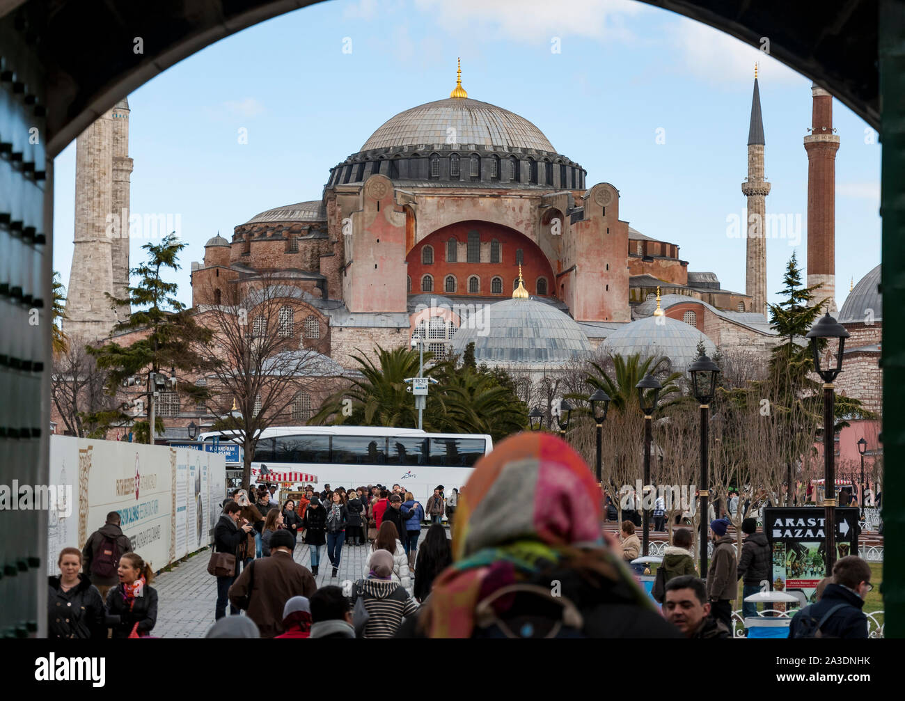 Vue sur la basilique Sainte-Sophie à Istanbul Turquie Banque D'Images