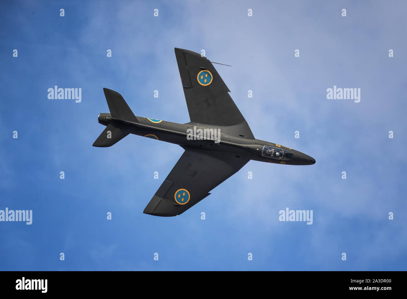 Vintage Hawker Hunter du vol historique de l'armée de l'air suédoise Banque D'Images