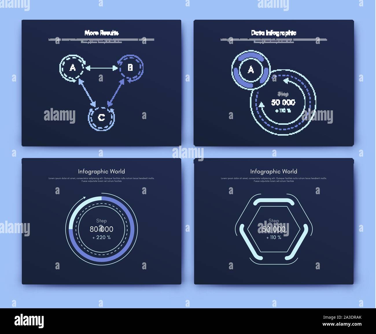 Infographie brochure vector illustration pour les éléments de style moderne. Définir des infographies pour le web Illustration de Vecteur