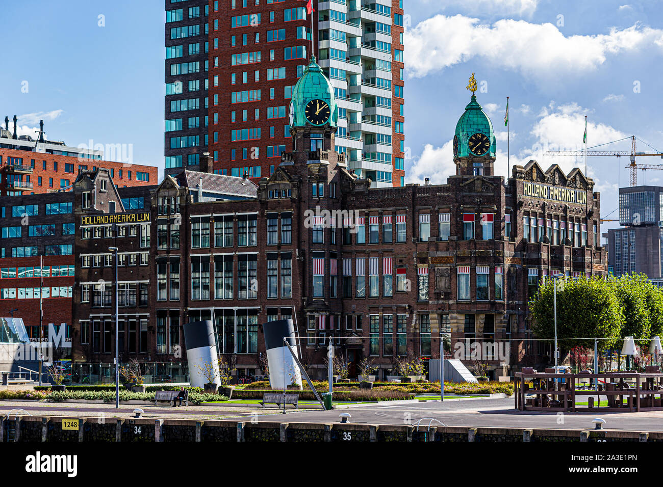 Hotel New York, l'ancien bâtiment de Holland America Lines. Rotterdam Banque D'Images