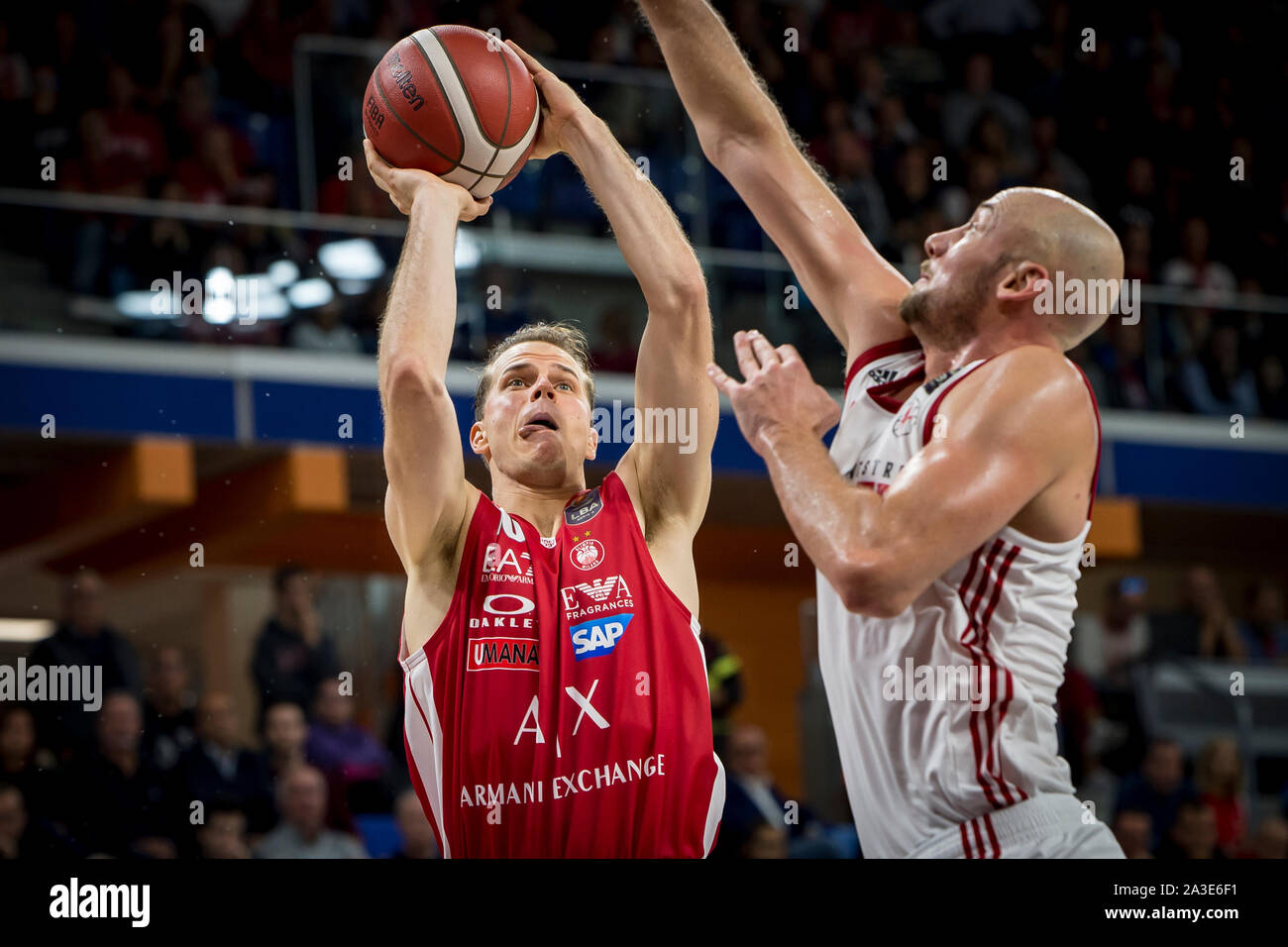 Michael Roll (AX Armani Exchange Olimpia Milano) pendant un match de basket Legabasket Serie AX Armani Exchange Olimpia Milan vs, Trieste Banque D'Images