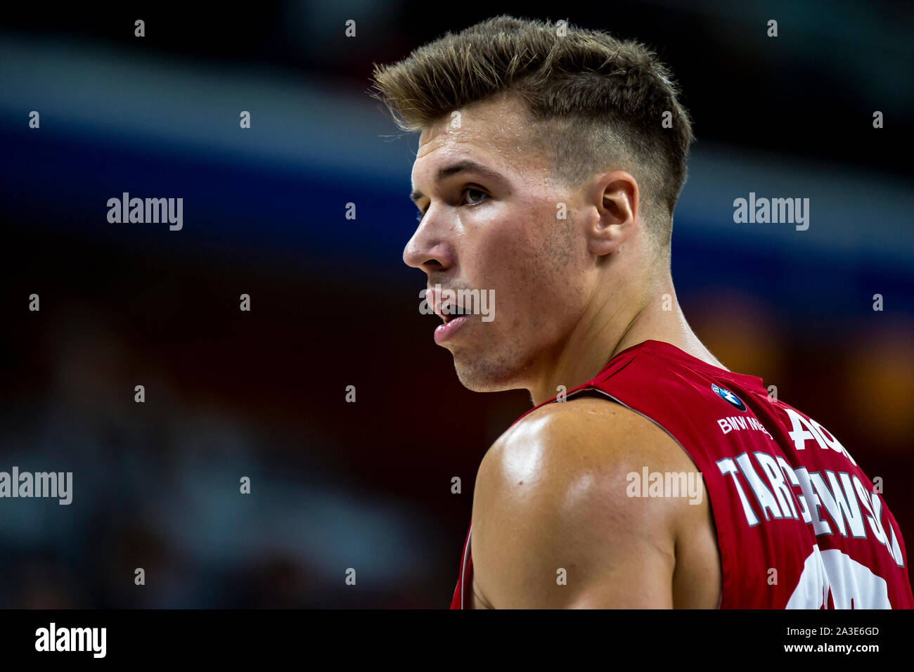 Kaleb Tarczewski (AX Armani Exchange Olimpia Milano) pendant un match de basket Legabasket Serie AX Armani Exchange, Olimpia Milano vs Tri Banque D'Images