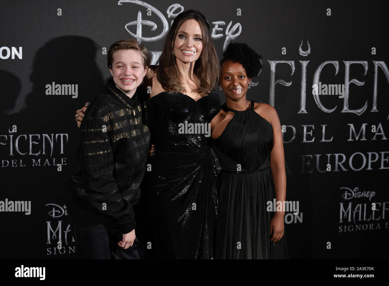 Roma, Italie. 07Th Oct, 2019. Shiloh Nouvel Jolie-Pitt, Angelina Jolie et Zahara Marley Jolie-Pitt Roma 07/10/2019 Auditorium della Conciliazione - maléfique maîtresse de Evili Première européenne Andrea Staccioli/Insidefoto Photo Credit : insidefoto srl/Alamy Live News Banque D'Images