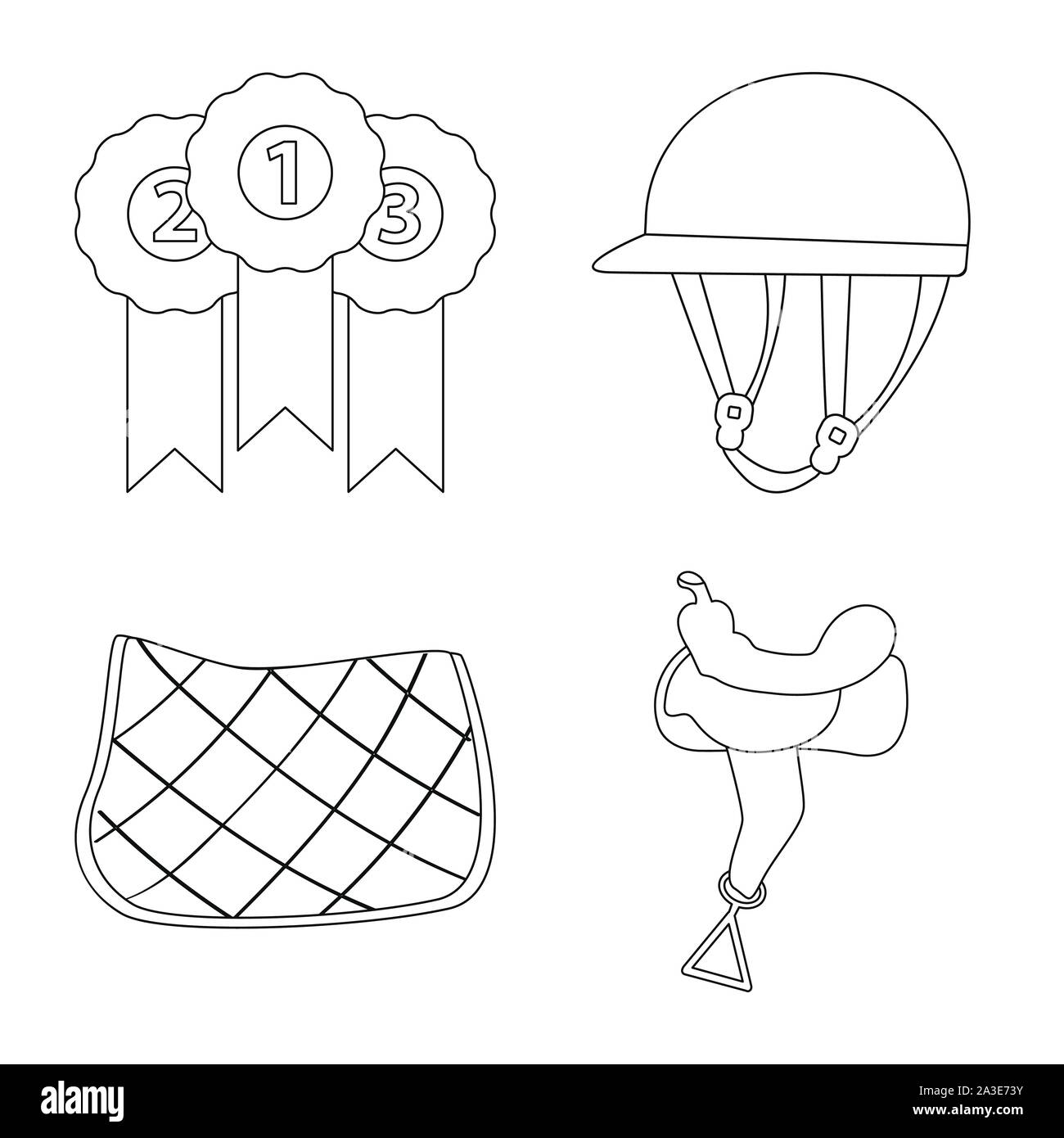 Vector illustration d'équestres signe. Collection de l'cheval et symbole de l'action pour le web. Illustration de Vecteur