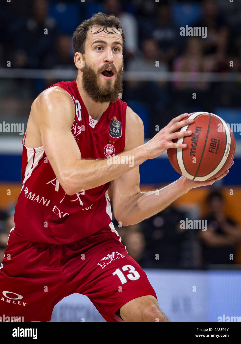 Sergio Rodriguez (AX Armani Exchange Olimpia Milano) pendant un match de basket Legabasket Serie AX Armani Exchange, Olimpia Milano vs Tri Banque D'Images