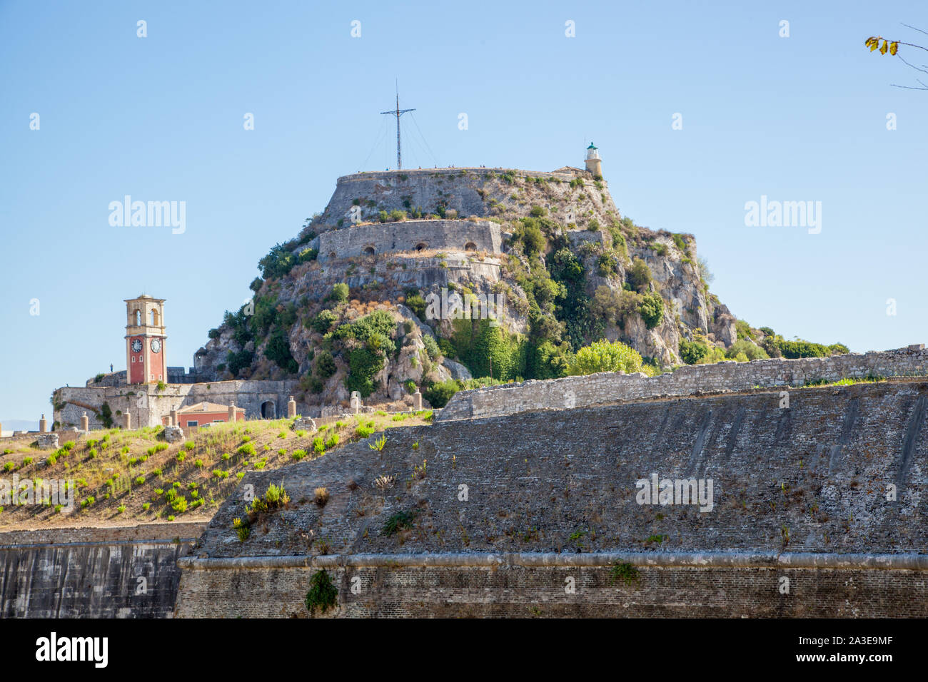 L'ancienne forteresse vénitienne sur l'île grecque de Corfou, Grèce Banque D'Images
