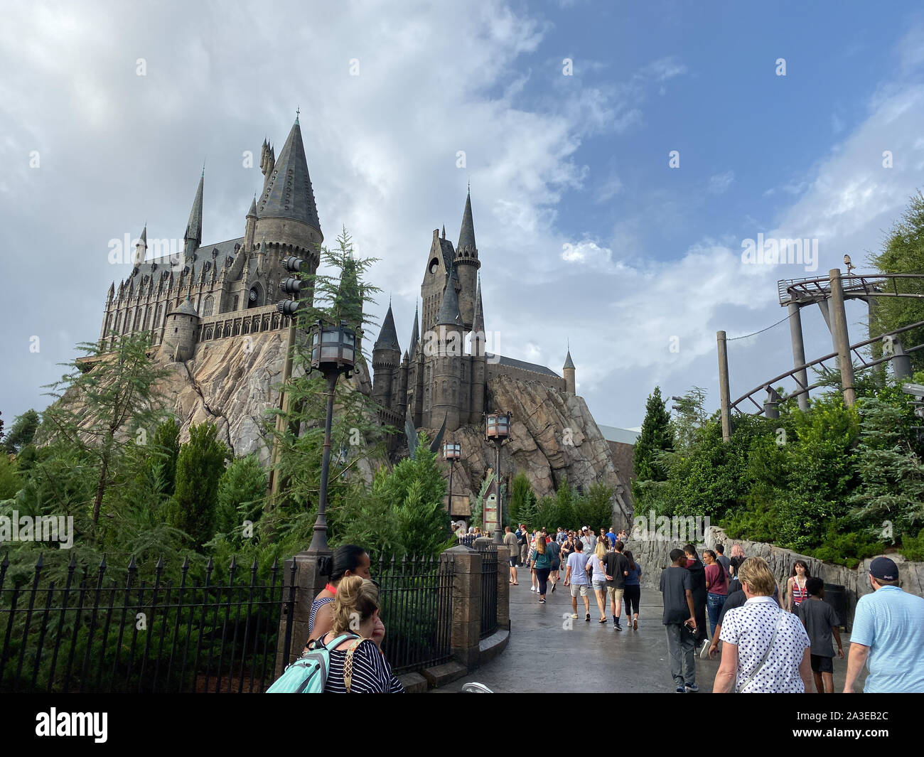 Orlando, FL/USA-10/6/19 : Château de Poudlard dans le monde magique de