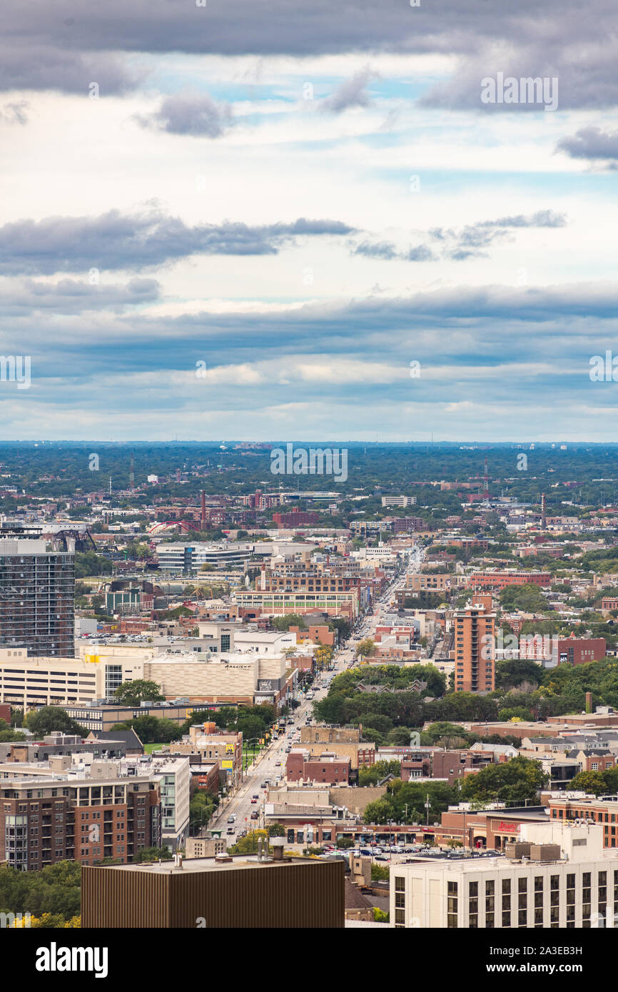 Vue aérienne de Lincoln Park Banque D'Images