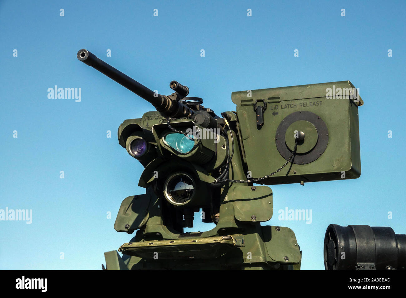 Mitrailleuse lourde Browning M2HB QCB Armée tchèque Banque D'Images