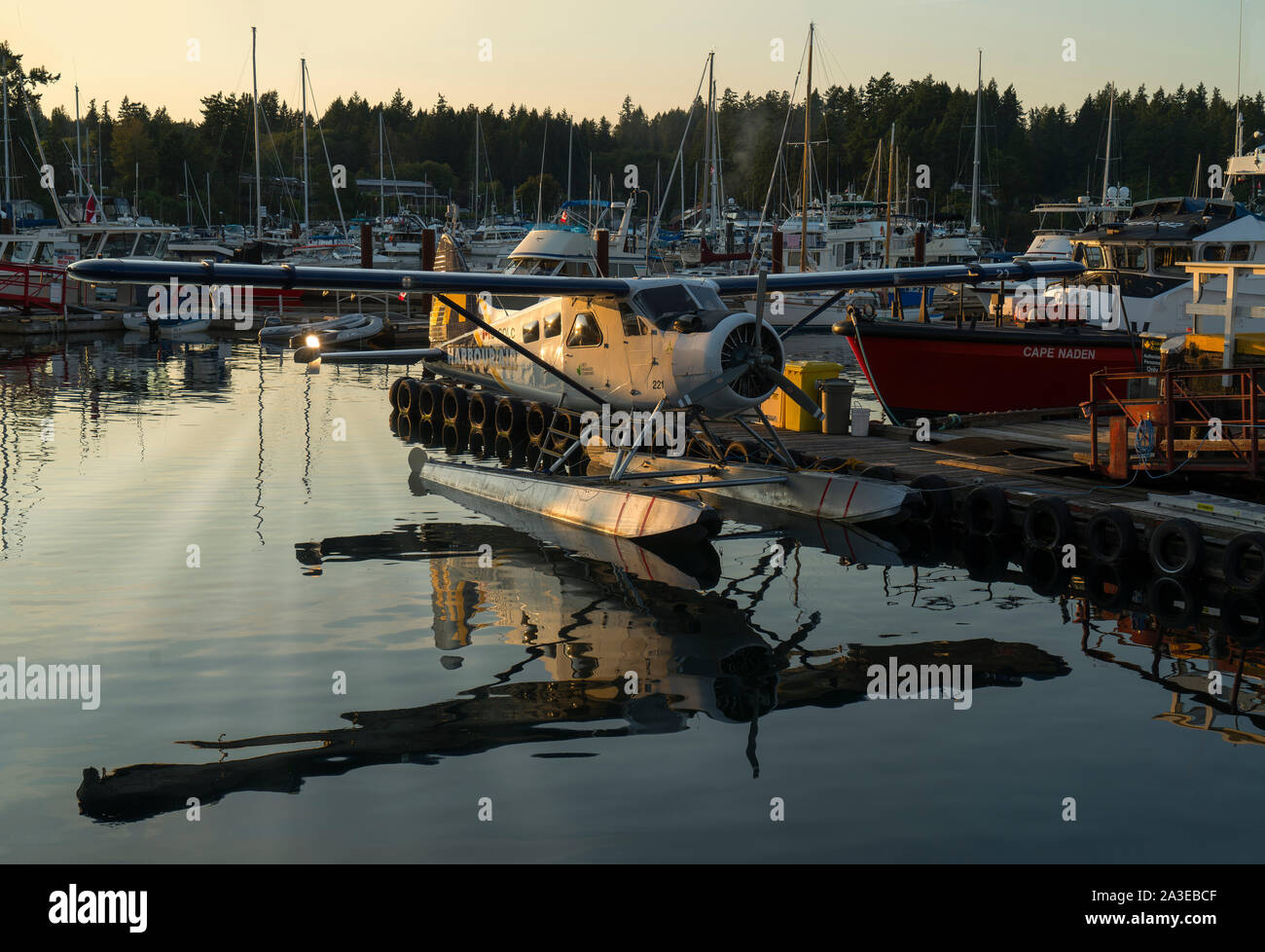 Harbour Air Beaver Harbour BC Salt Spring Banque D'Images