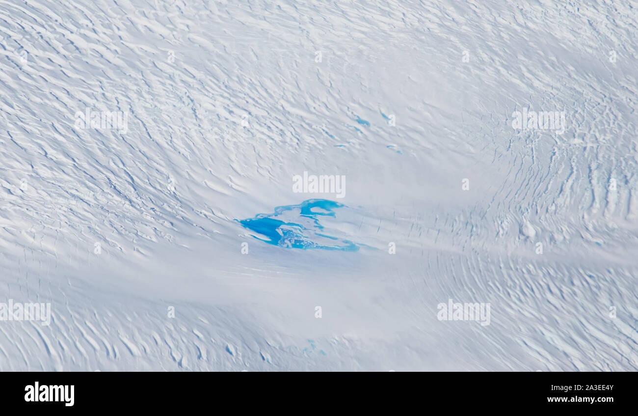 Vue aérienne de scenic Groenland glaciers et icebergs Banque D'Images