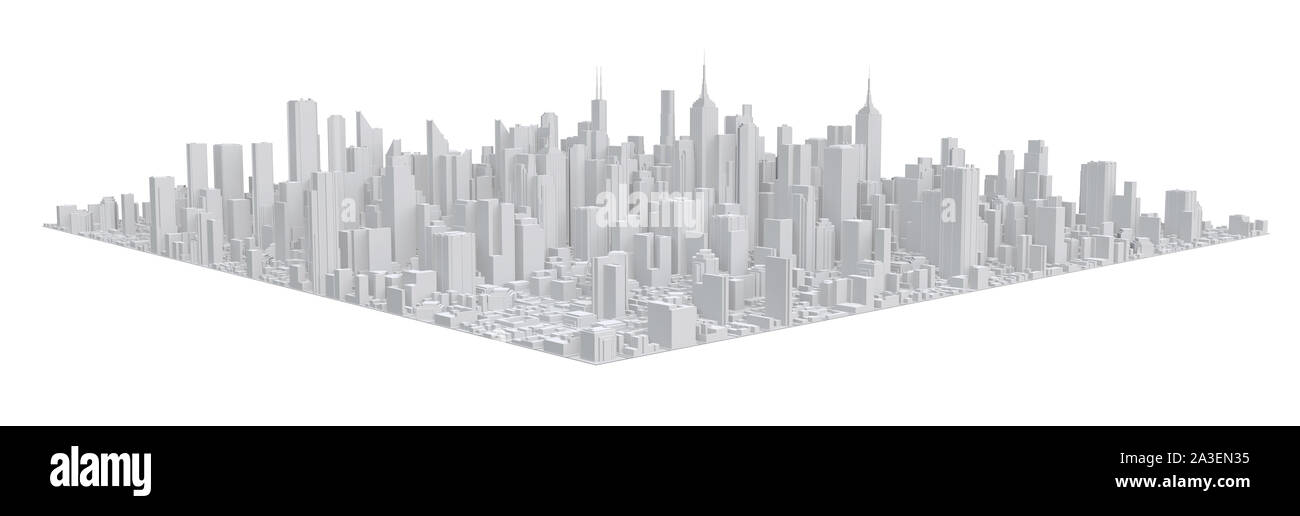 Image 3D render, vue aérienne du paysage urbain historique. Le rendu 3d. Banque D'Images