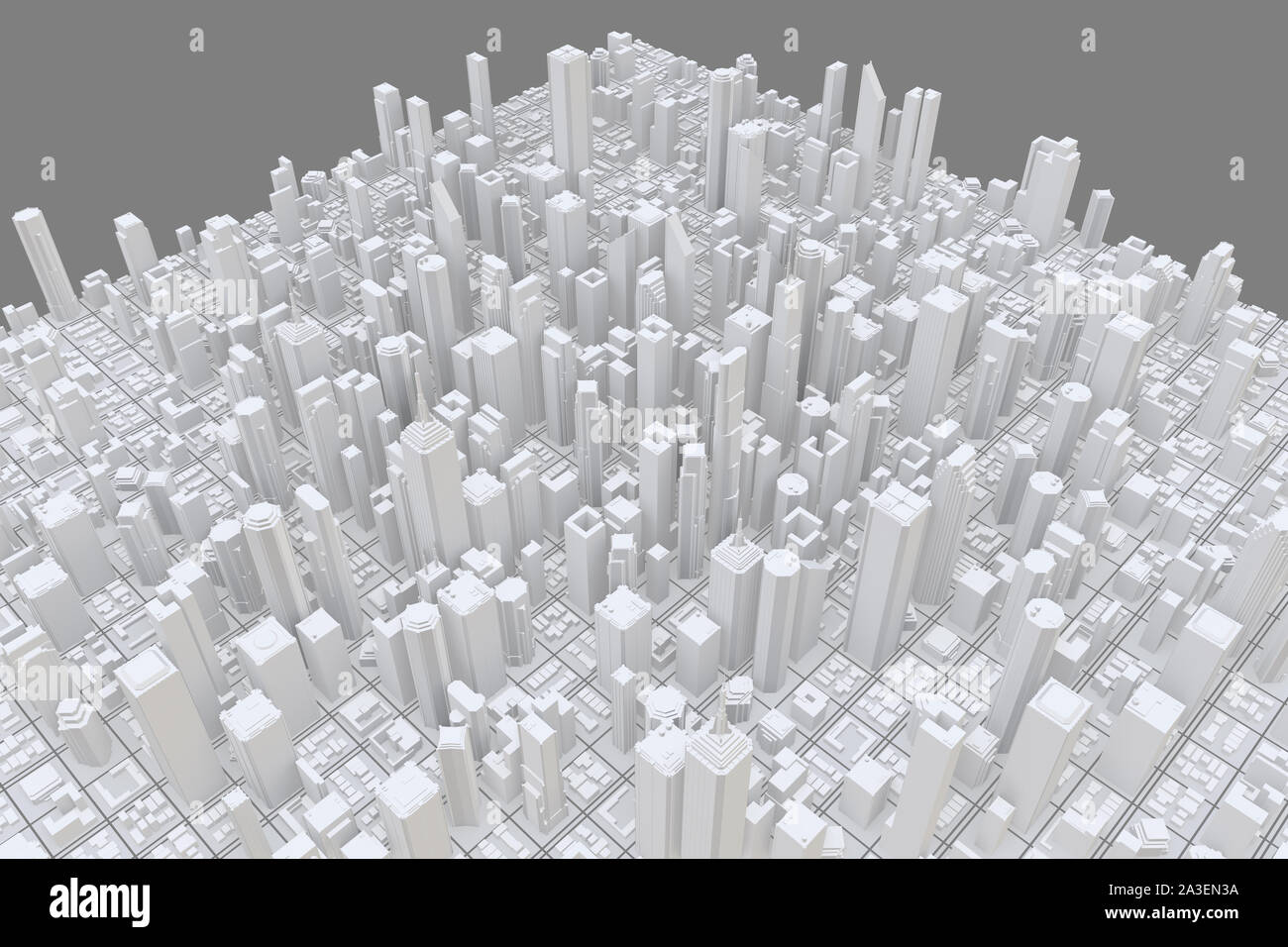 Image 3D render, vue aérienne du paysage urbain historique. Le rendu 3d. Banque D'Images