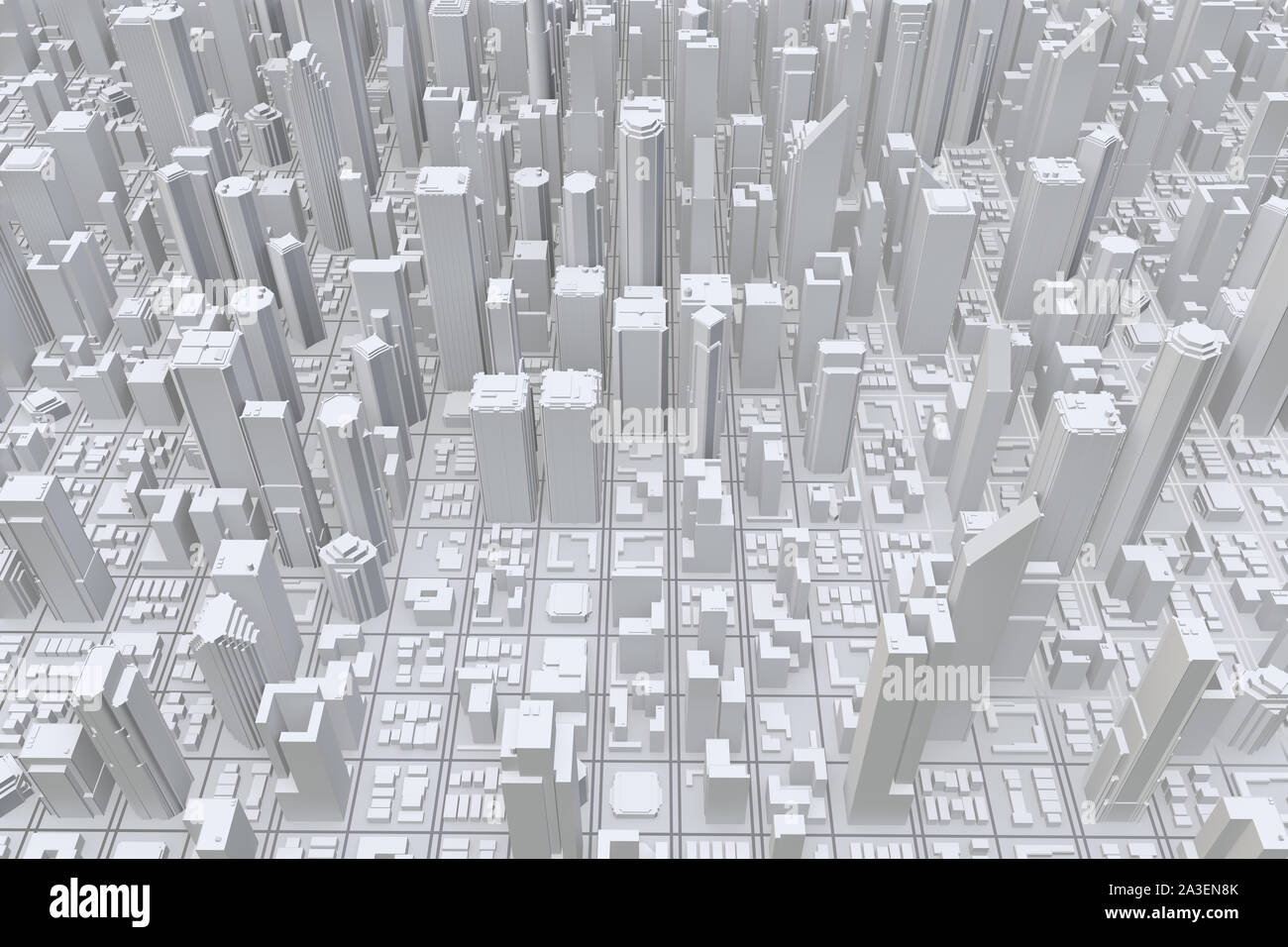 Vue aérienne du paysage urbain historique. Le rendu 3d. Banque D'Images