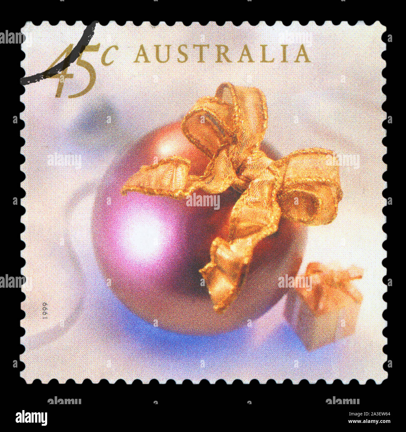 L'AUSTRALIE - circa 1999 : timbre-poste en Australie, montre les décorations de Noël vers 1999. Banque D'Images