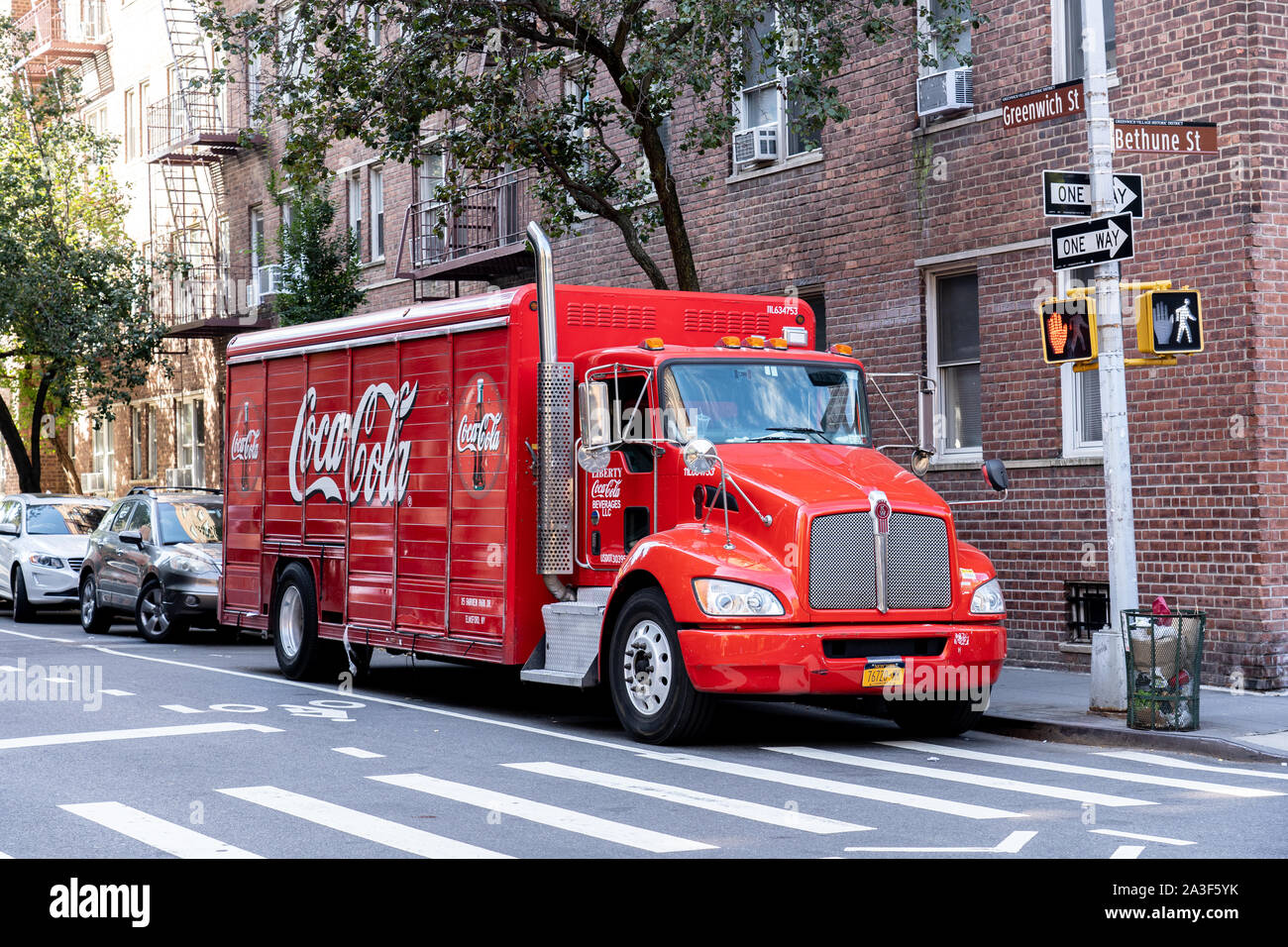 Camion Coca Cola à Manhattan, NYC Banque D'Images