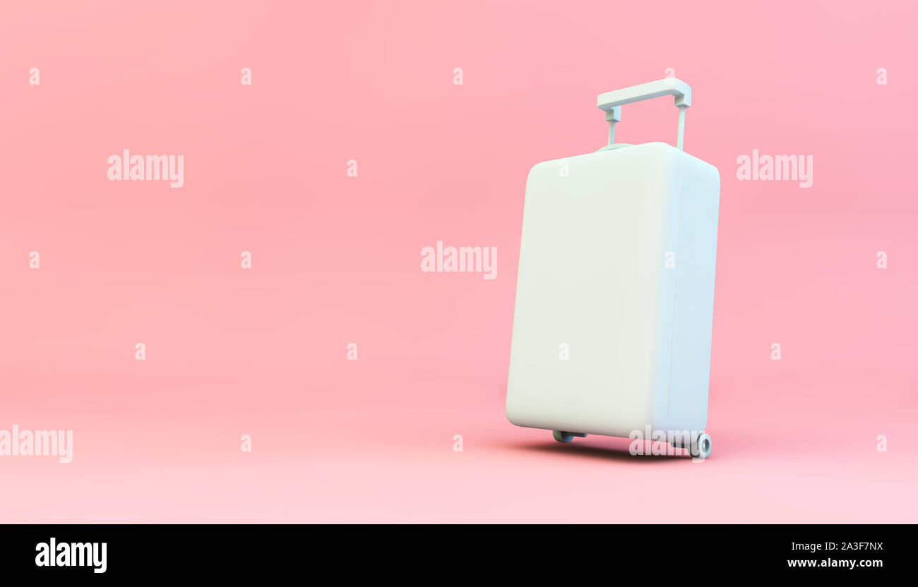 Valise de voyage concept : le rendu 3d illustration Banque D'Images
