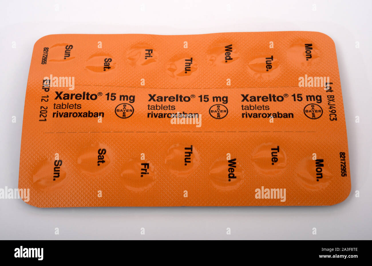 Bayer comprimés Xarelto Banque D'Images