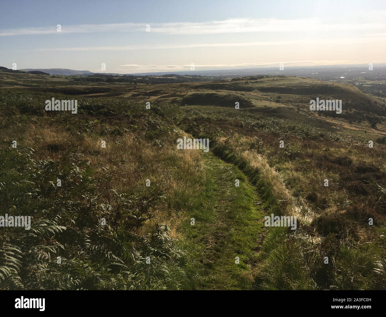 Old Kilpatrick Hills près de Glasgow, en Écosse. Banque D'Images