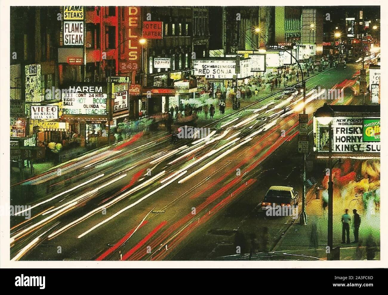 New York carte postale de début des années 1970 Banque D'Images
