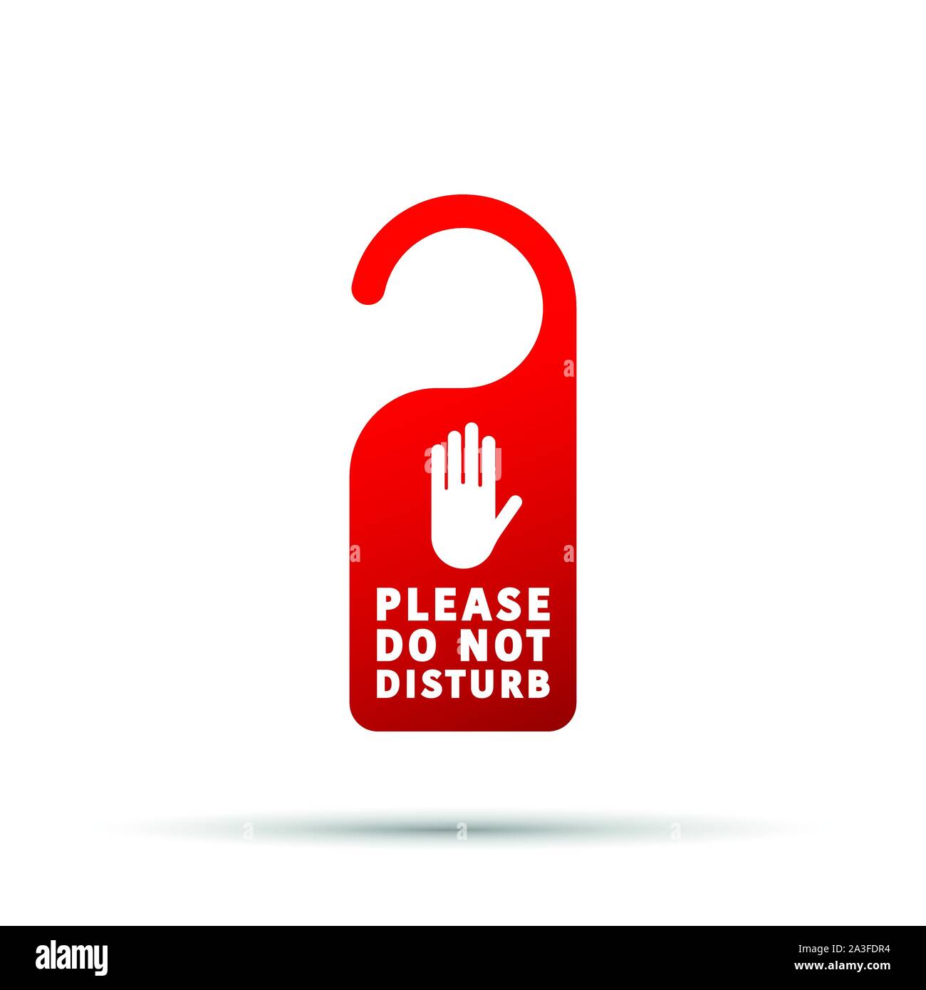 Hôtel affichette de porte Tags, Messages Veuillez ne pas déranger signe. Stock Vector