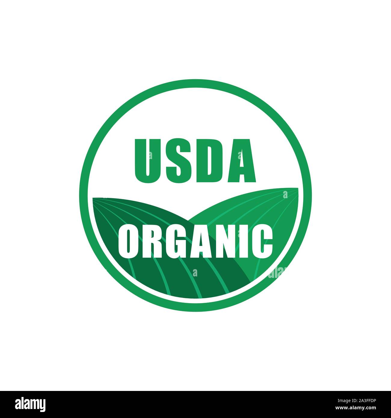 Usda certifié biologique stamp symbole pas l'icône vecteur d'OGM. Stock Vector illustration. Illustration de Vecteur