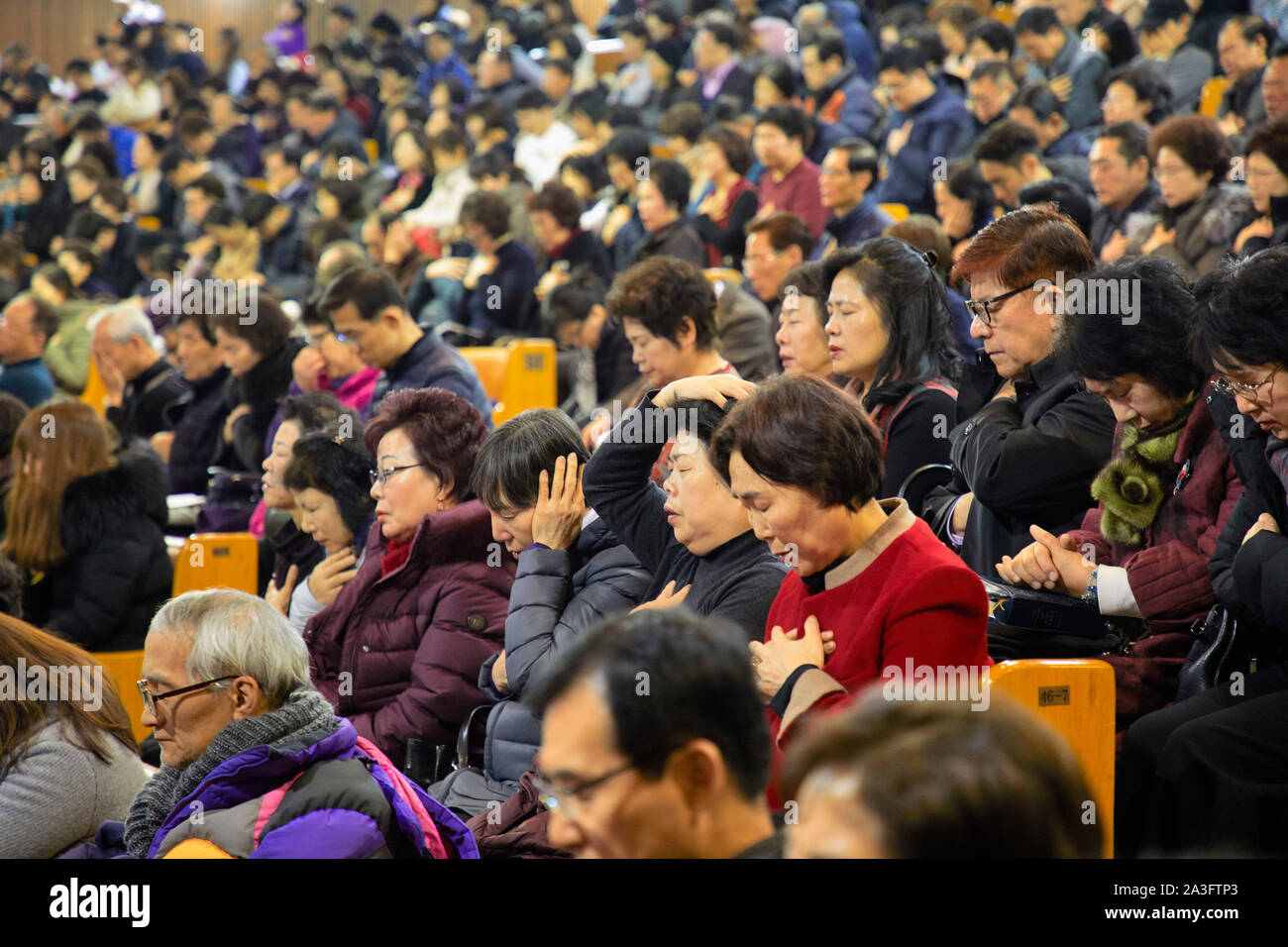 Corée du Sud Seoul Yoido Full Gospel Church avec le plus grand auditoire 26,000 et 800,000 visiteurs membres 22-01-2019 photo Jaco Claude Rostand Banque D'Images