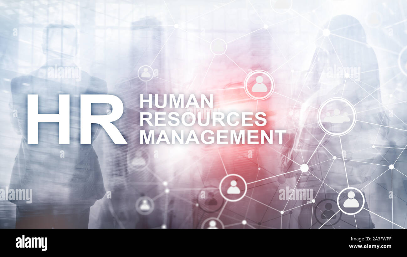 La gestion des ressources humaines, RH, Team Building et de recrutement concept sur arrière-plan flou Banque D'Images