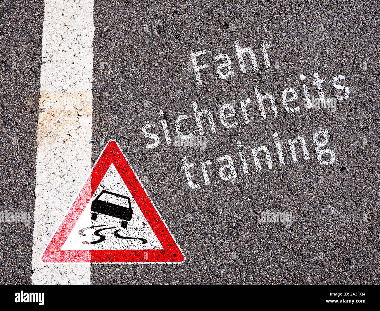 La formation de la conduite d'asphalte Banque D'Images