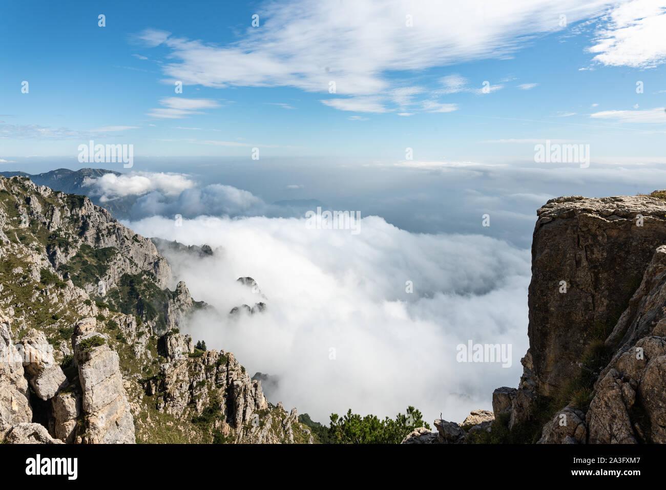 Monte Pasubio - Strada delle 52 Galerie cinquantadue Banque D'Images