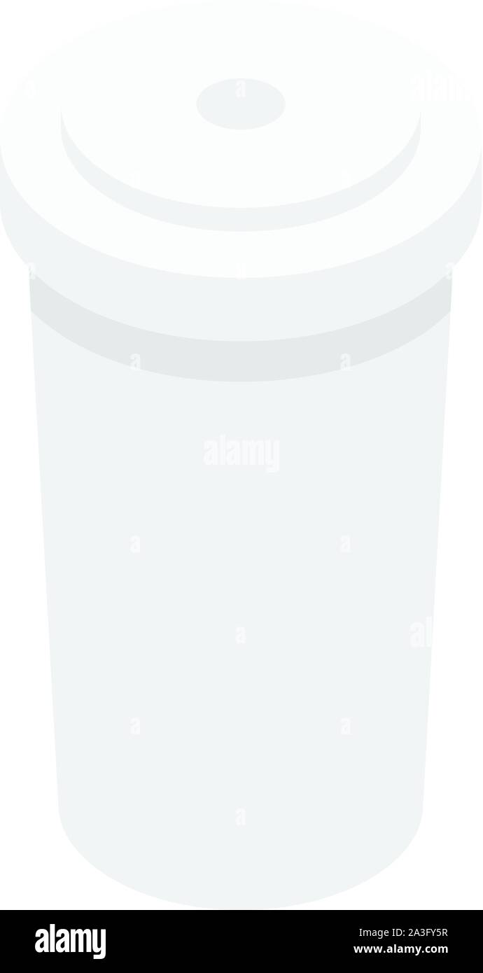 L'icône de tasse en plastique, style isométrique Illustration de Vecteur