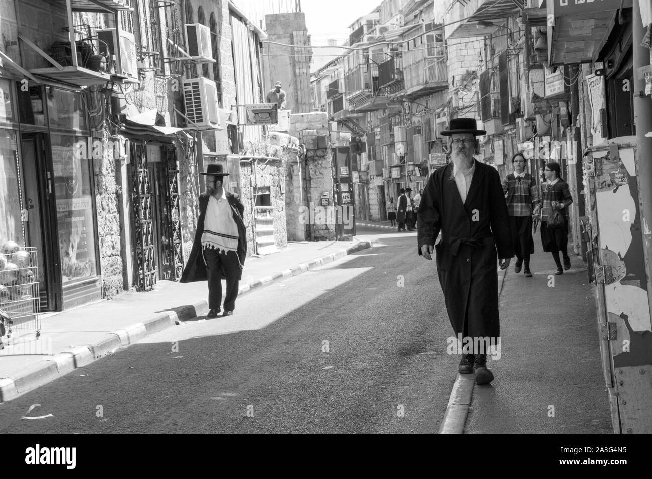 Mea Shearim, à l'ouest de Jérusalem, Israël Banque D'Images