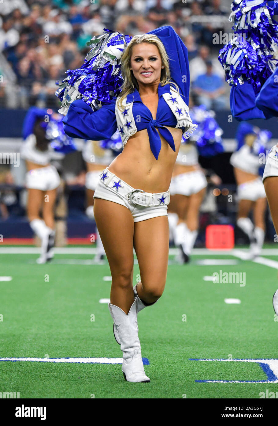 Sep 22, 2019 :     au cours d'un match de la NFL entre les dauphins de Miami et les Dallas Cowboys à AT&T Stadium à Arlington, TX Albert Pena/CSM Banque D'Images