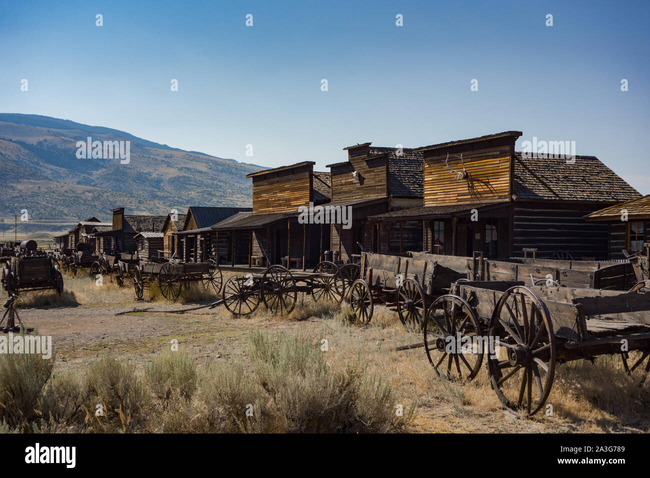 Old Trail Town Museum, Cody WY Banque D'Images