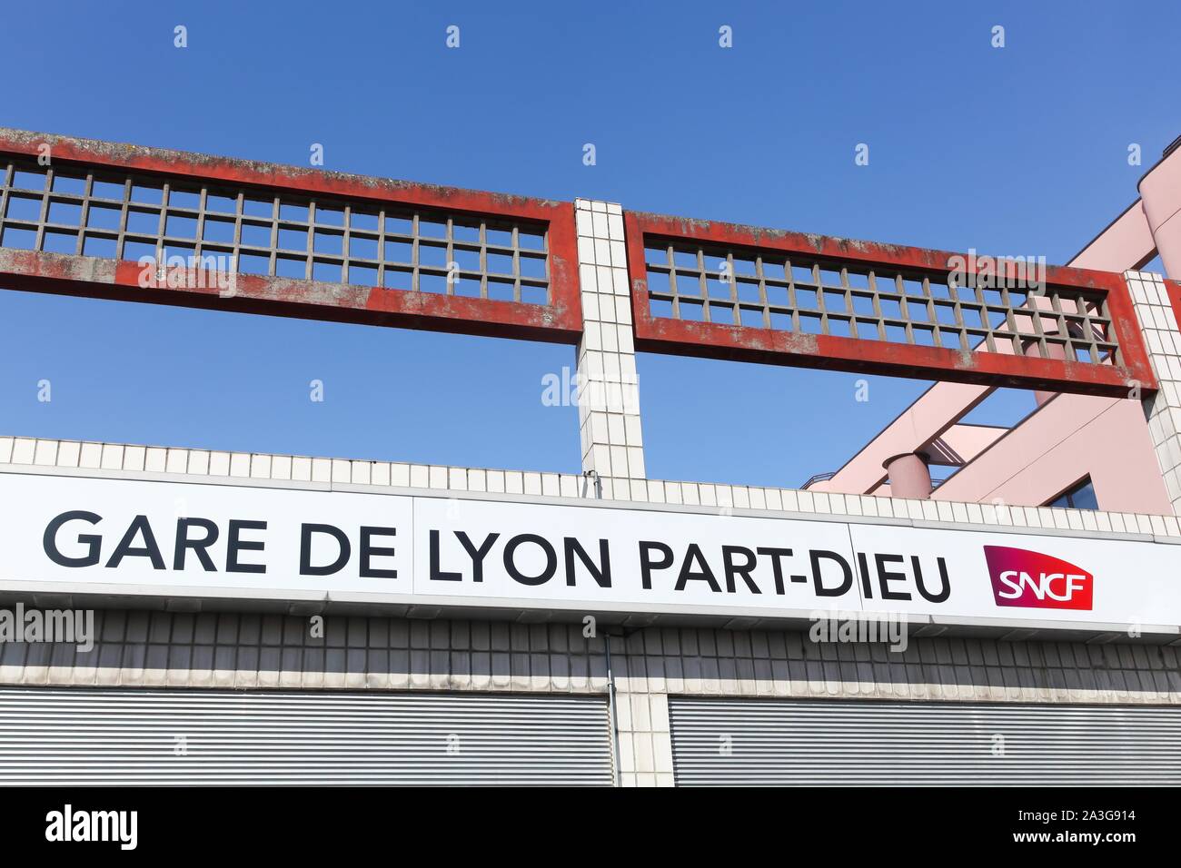 Lyon, France - le 21 mars 2018 : construction de la gare Part-Dieu, à Lyon, France Banque D'Images