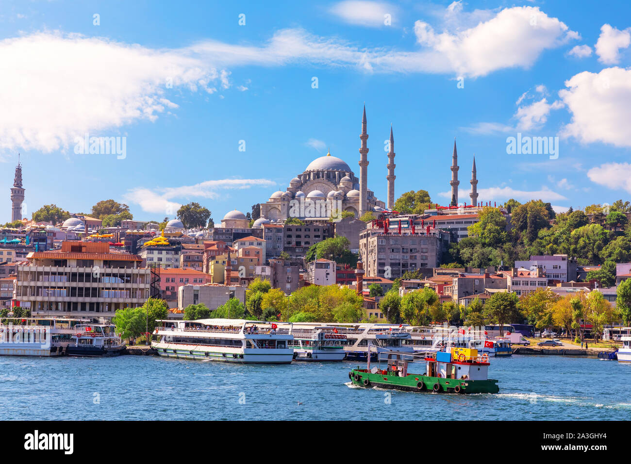 La Mosquée de Suleymaniye sur la troisième colline d'Istanbul, Turquie Banque D'Images